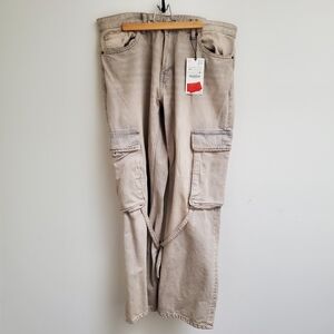 Zara Men's Tan Relaxed Jeans